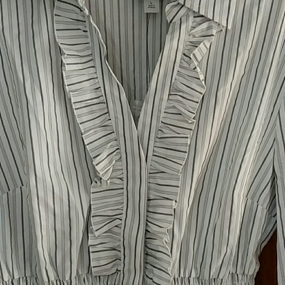 Blouse grey and white - Picture 2 of 2